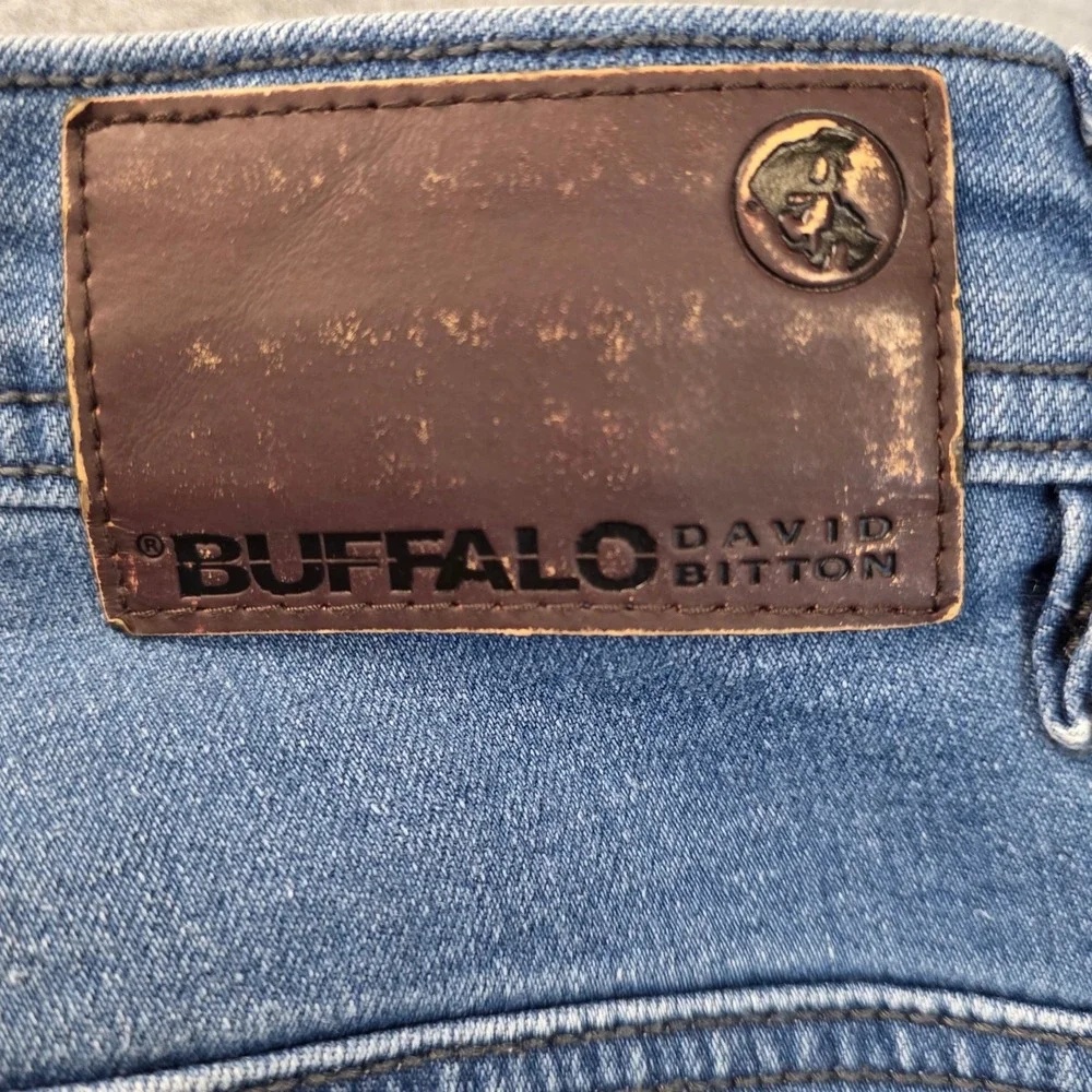Buffalo David Bitton Axel Slim‎ Stretch Jeans Mens 38x32 Medium Wash Blue Denim